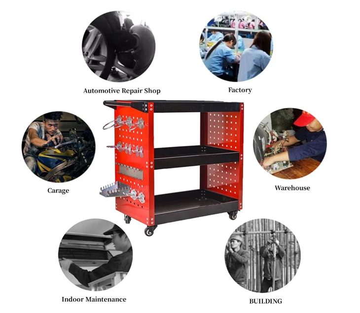 82745：3-Tier Tool Cart / Workshop Tool Trolley factory